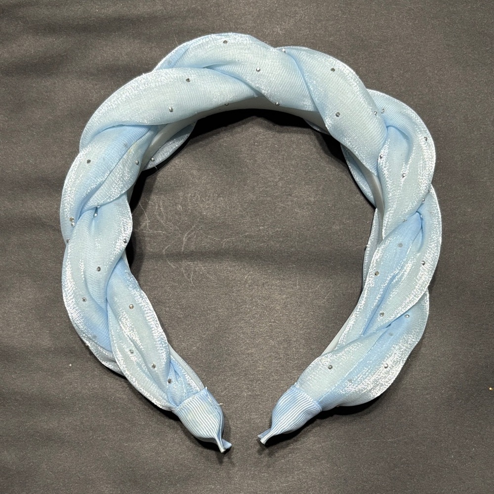 Elegant Blue Braided Headband